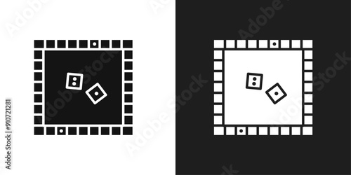 Game board icon line art vector
