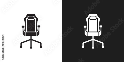Gaming chair icon line art vector