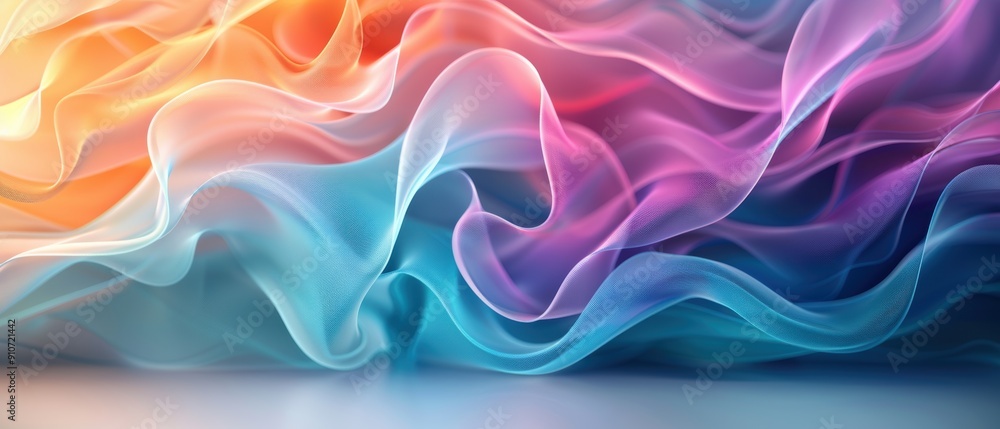 Serene Pastel Gradient with Harmonious Blend of Blue, Orange, and Pink Serene Pastel Gradient with Harmonious Blend of Blue, Orange, and Pink