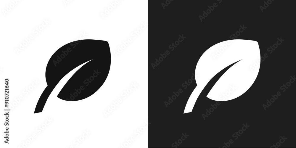 Leaf icon line art vector Leaf icon line art vector