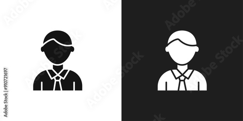 Man icon line art vector