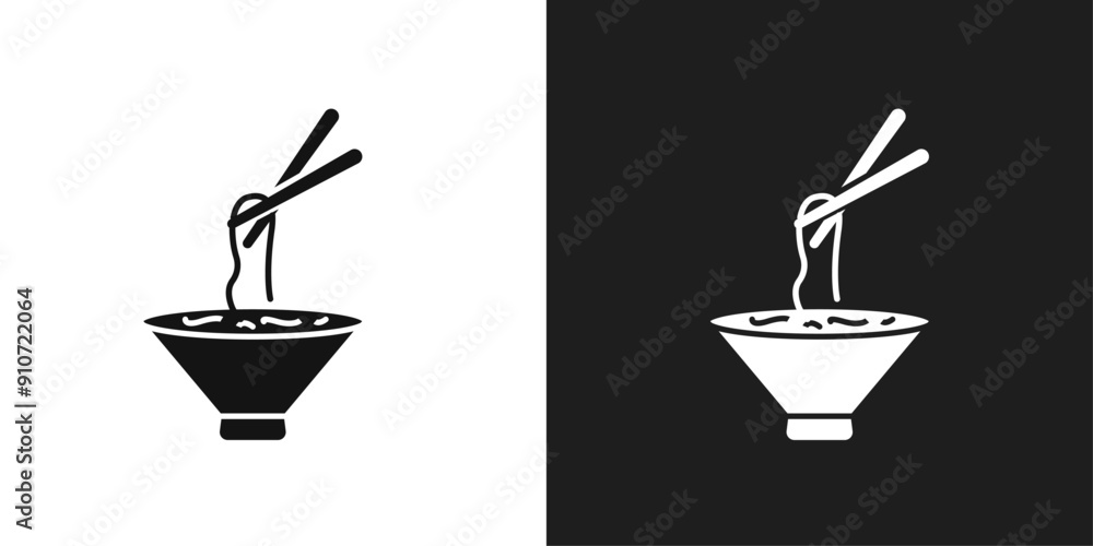Noodles icon line art vector Noodles icon line art vector