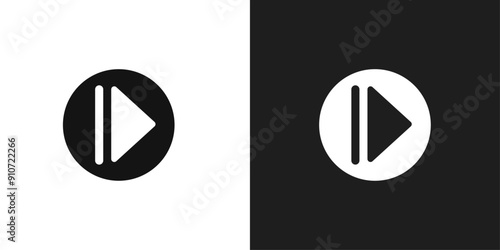 Play icon line art vector