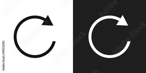 Rotate right icon line art vector