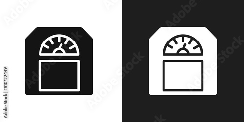 Scale icon line art vector
