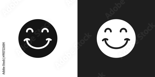 Smile icon line art vector