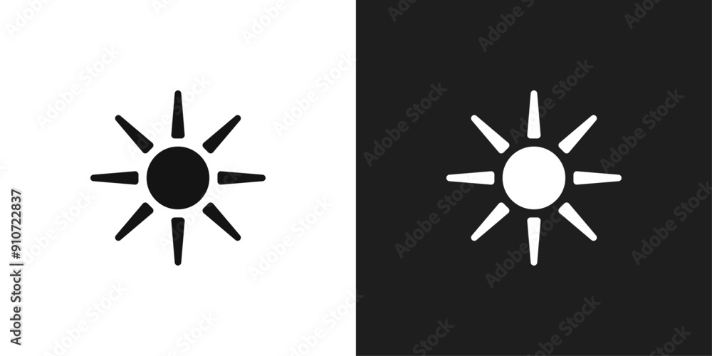 Sun icon line art vector Sun icon line art vector