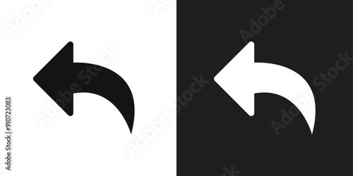 Undo icon line art vector