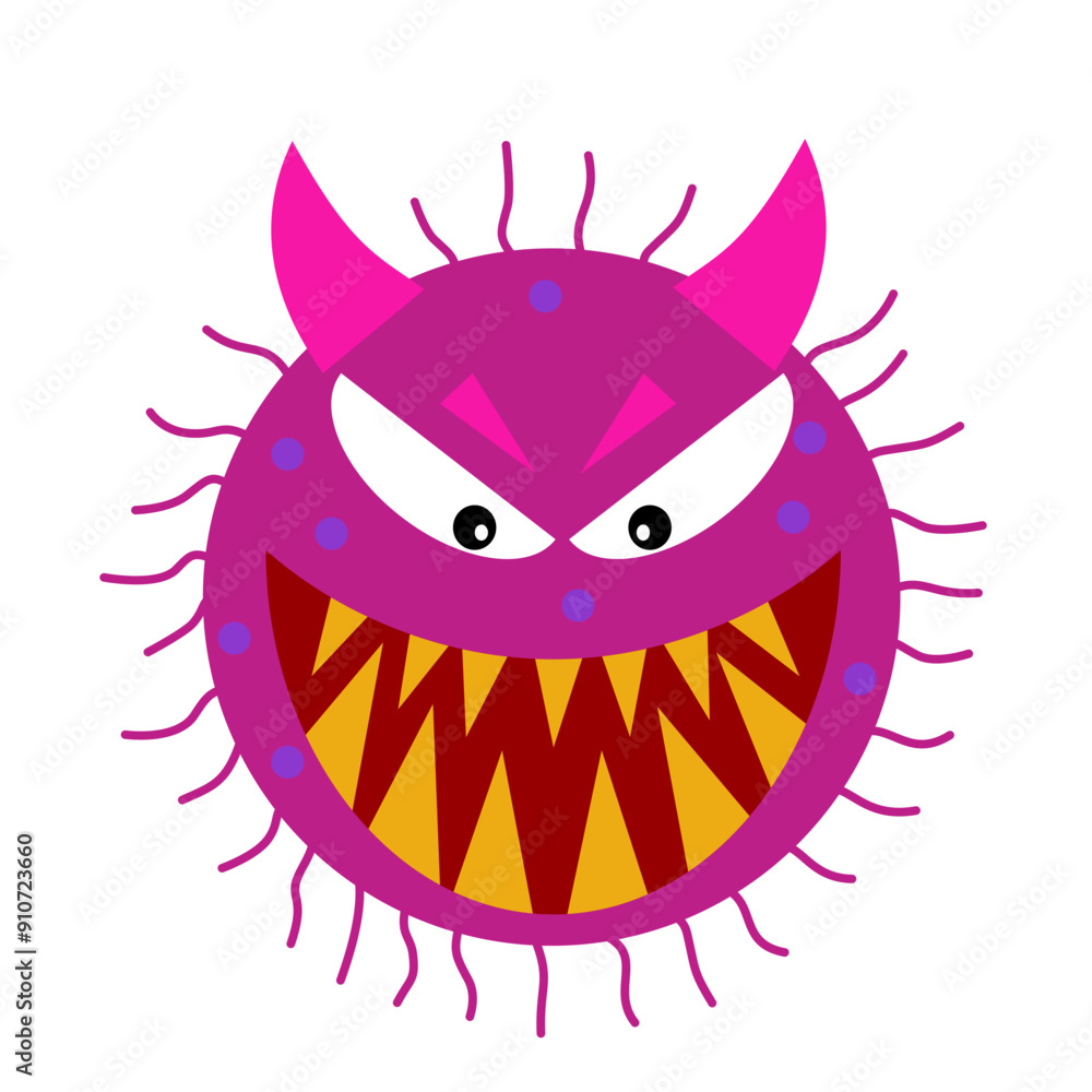 Cartoon bacteria vector illustration Cartoon bacteria vector illustration