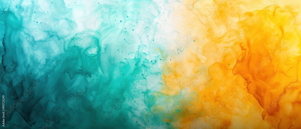 Serene Watercolor Gradient in Soft Yellow and Mint Green Hues Serene Watercolor Gradient in Soft Yellow and Mint Green Hues