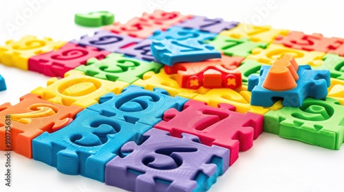 Colorful Number Puzzle for Kids