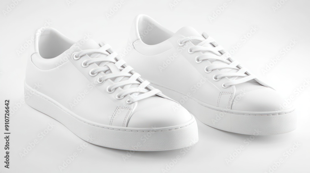 White Sneakers on a White Background White Sneakers on a White Background