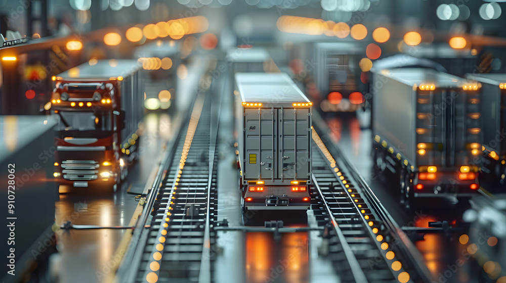 powered logistics center, illustrating automation in supply chain powered logistics center, illustrating automation in supply chain