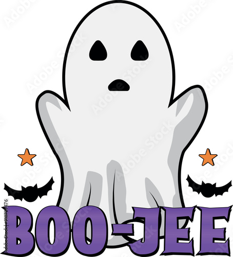 Boo-Jee, Halloween Quote EPS T Shirt Design