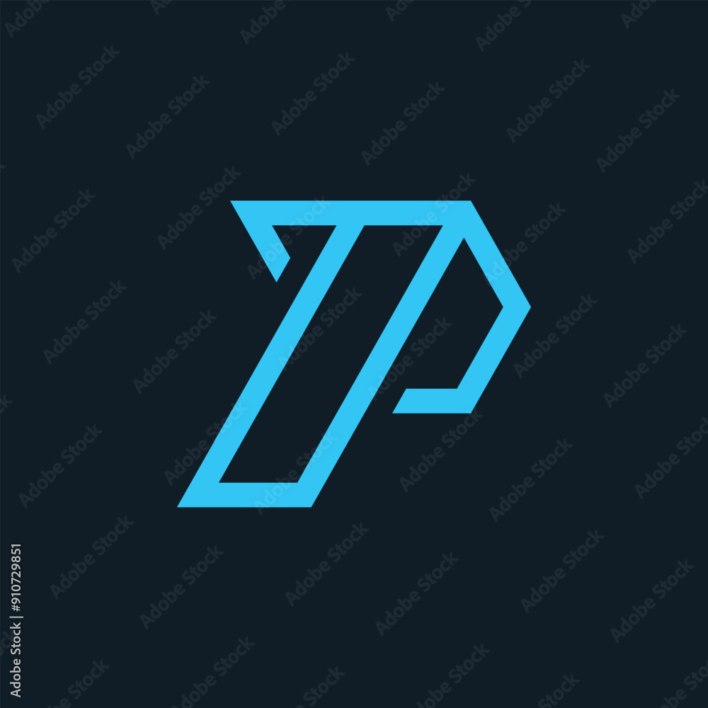 Modern and sophisticated letter P initial signal logo design Modern and sophisticated letter P initial signal logo design