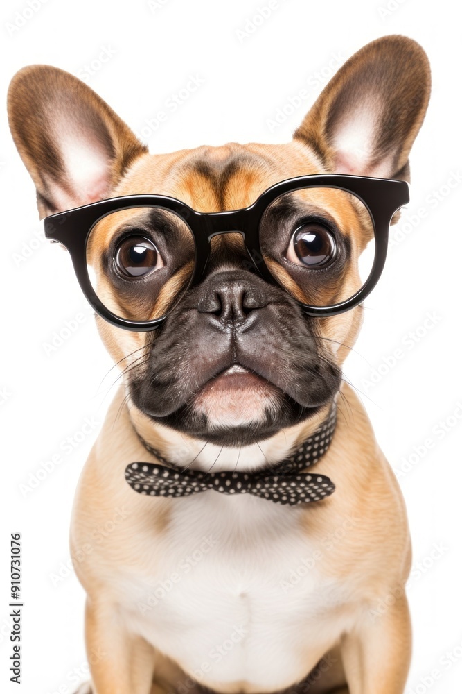 Dog bulldog glasses mammal. Dog bulldog glasses mammal.