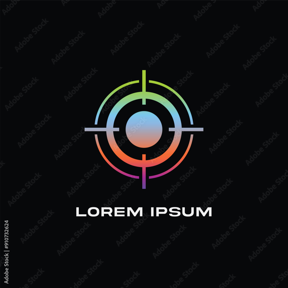 minimal modern focused target logo minimal modern focused target logo