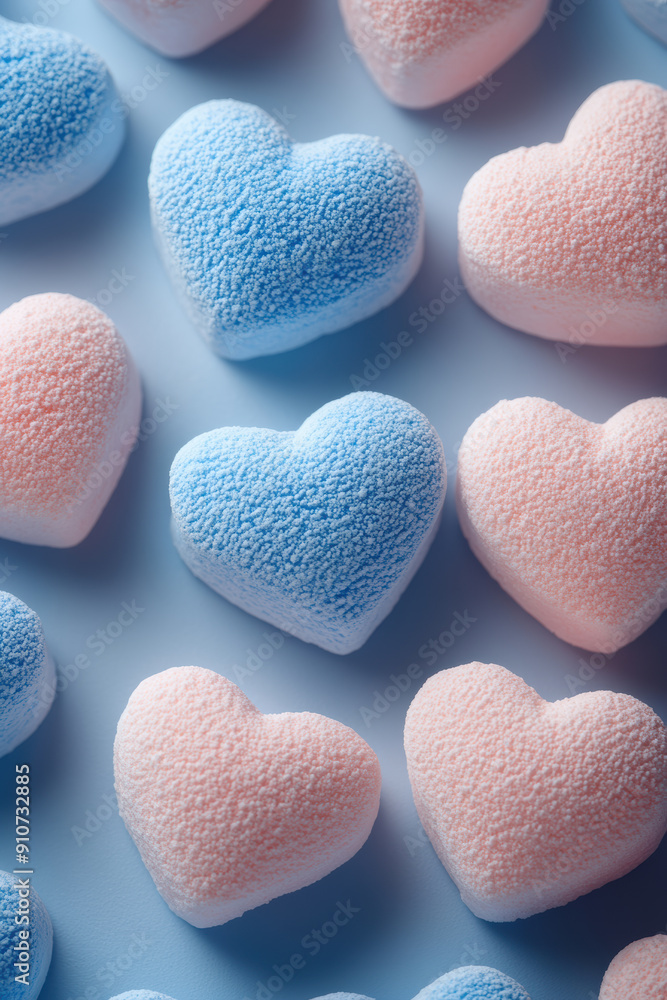 Obraz premium Colorful pastel marshmallows background