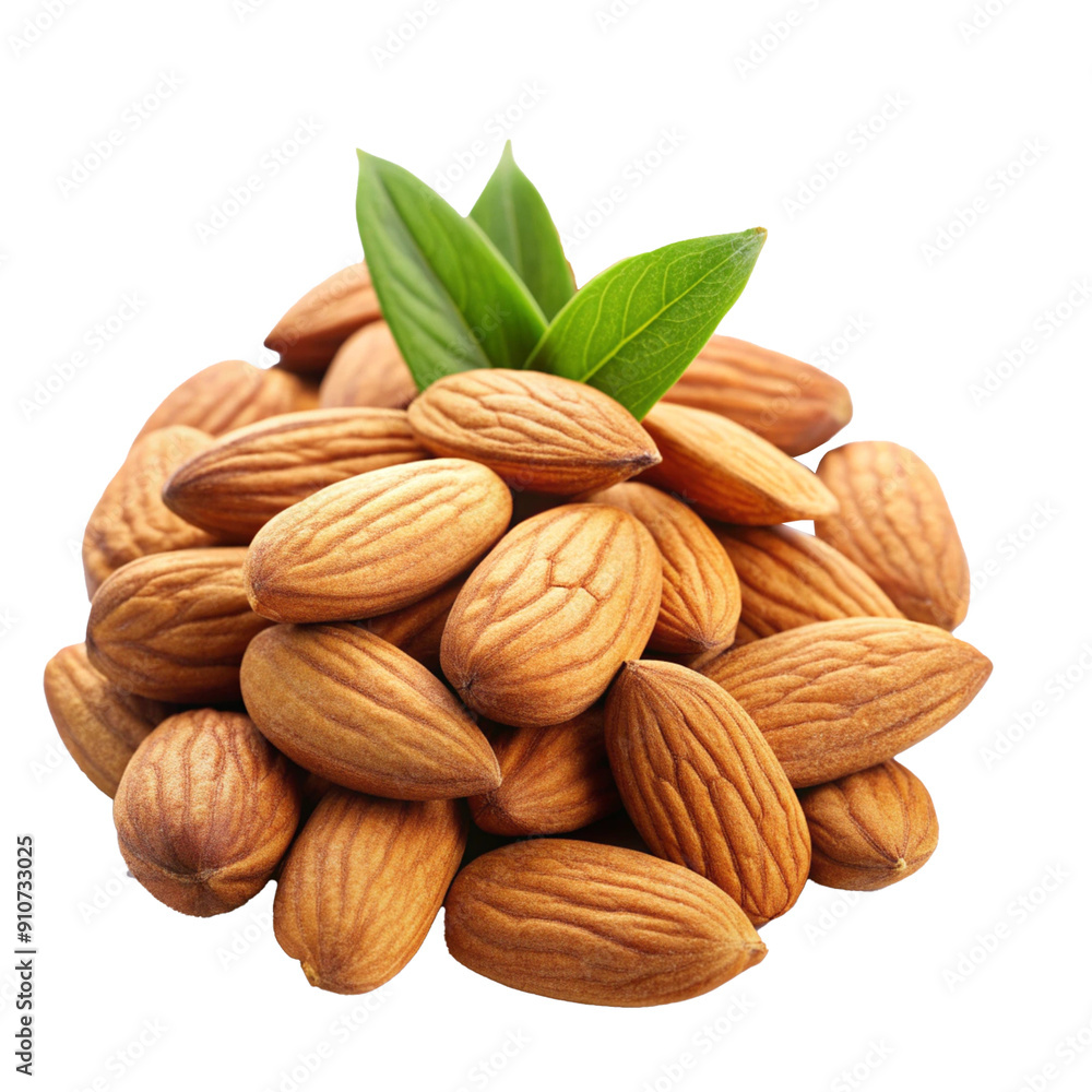 almonds isolated on white background almonds isolated on white background