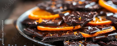 Italian chocolatecovered orange slices, a sweet and vitaminrich treat, Italian, sweet photo