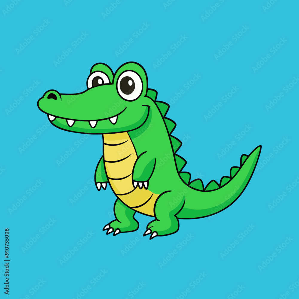 Crocodile cartoon colour vector illustration design Crocodile cartoon colour vector illustration design