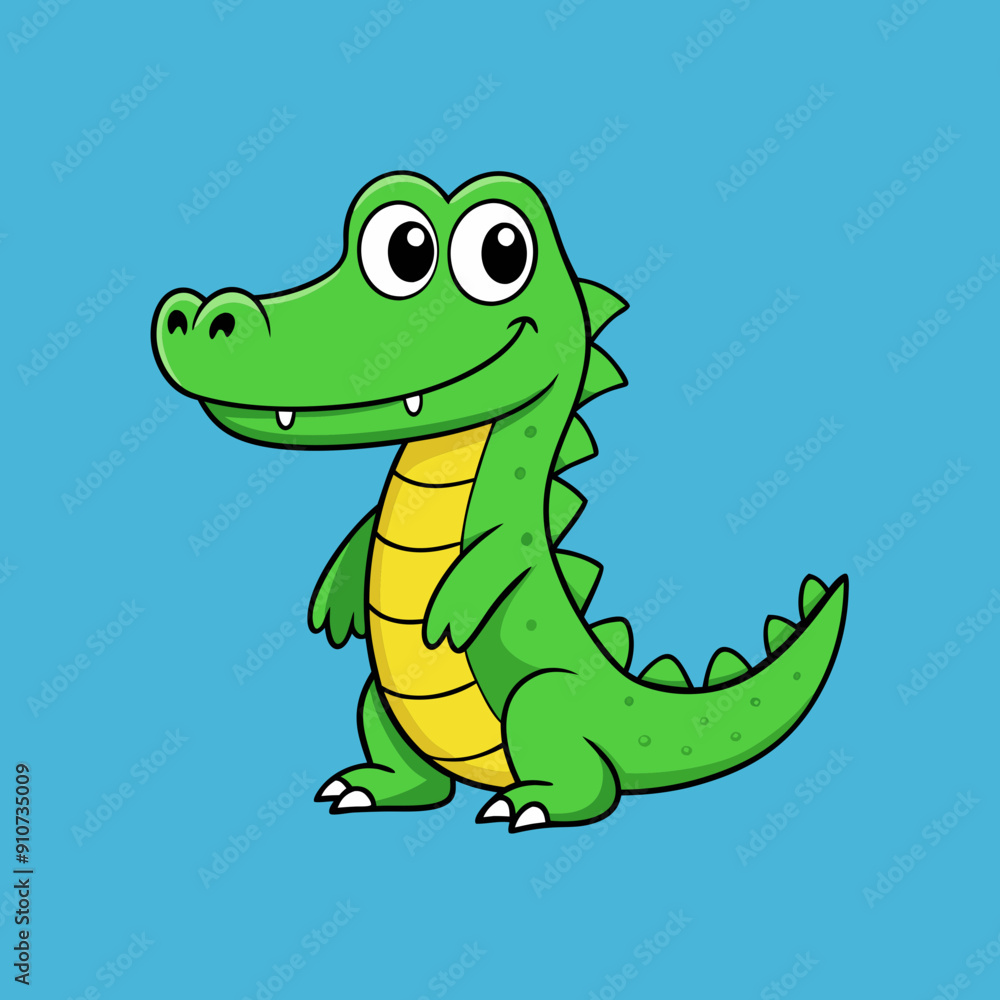 Crocodile cartoon colour vector illustration design Crocodile cartoon colour vector illustration design