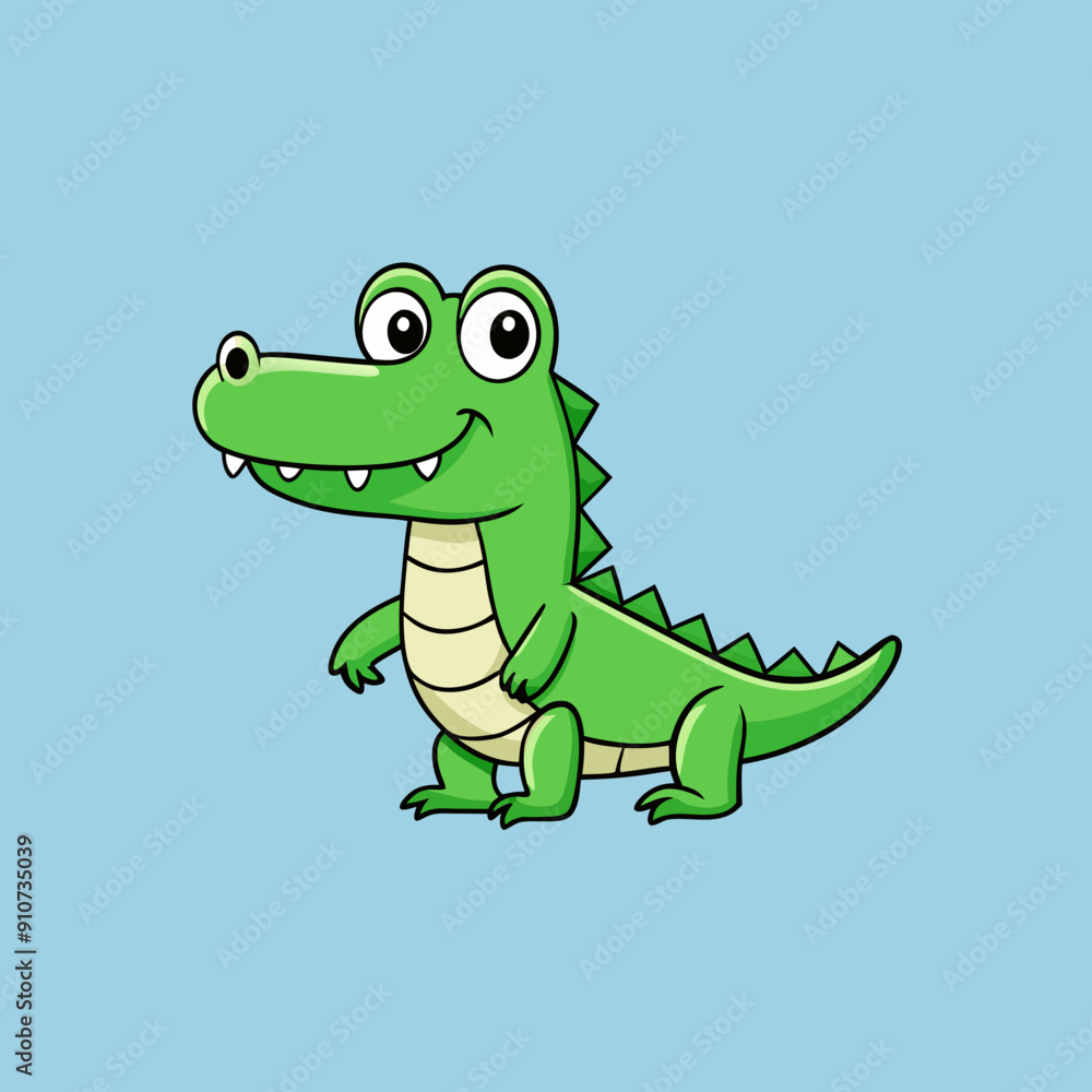 Crocodile cartoon colour vector illustration design Crocodile cartoon colour vector illustration design