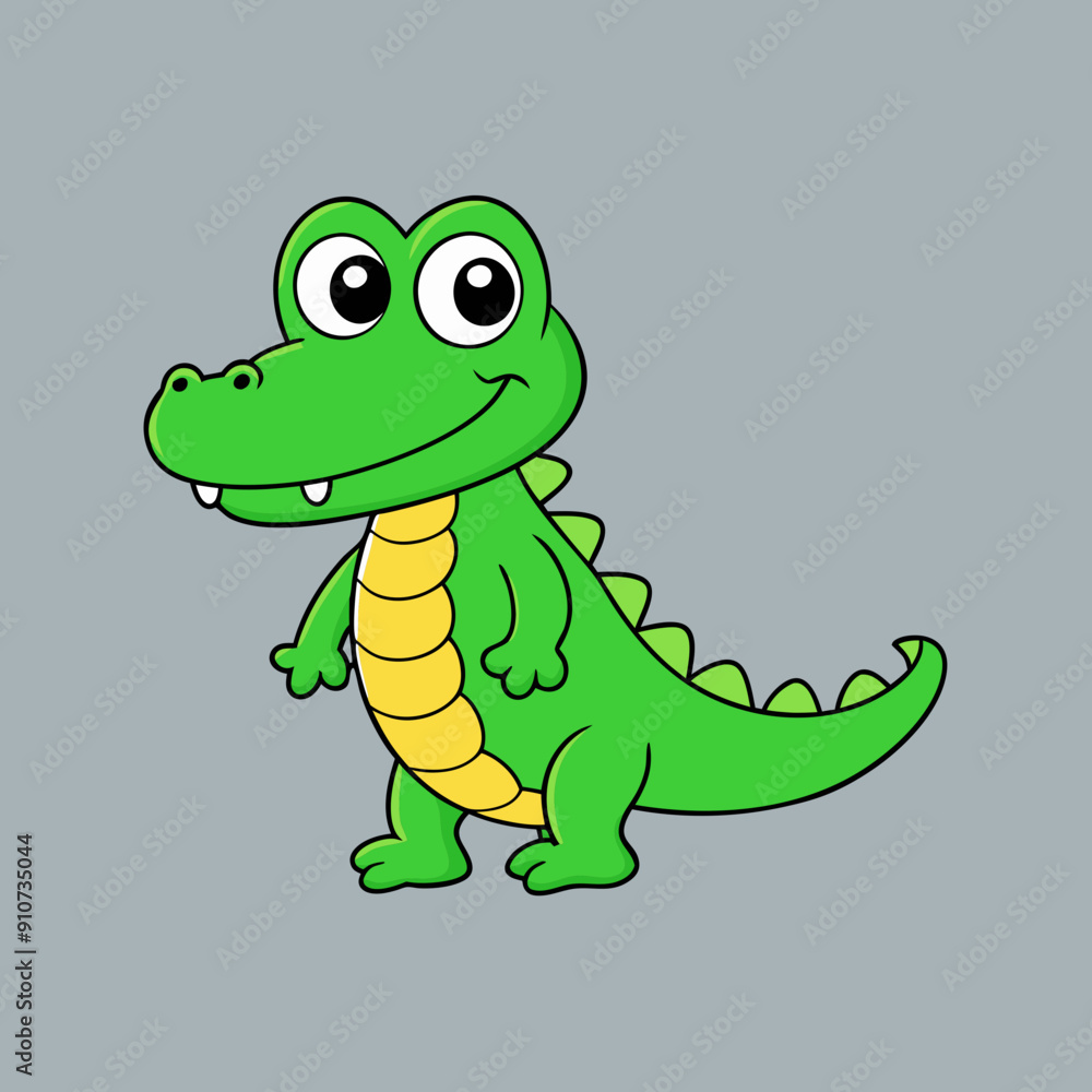 Crocodile cartoon colour vector illustration design Crocodile cartoon colour vector illustration design
