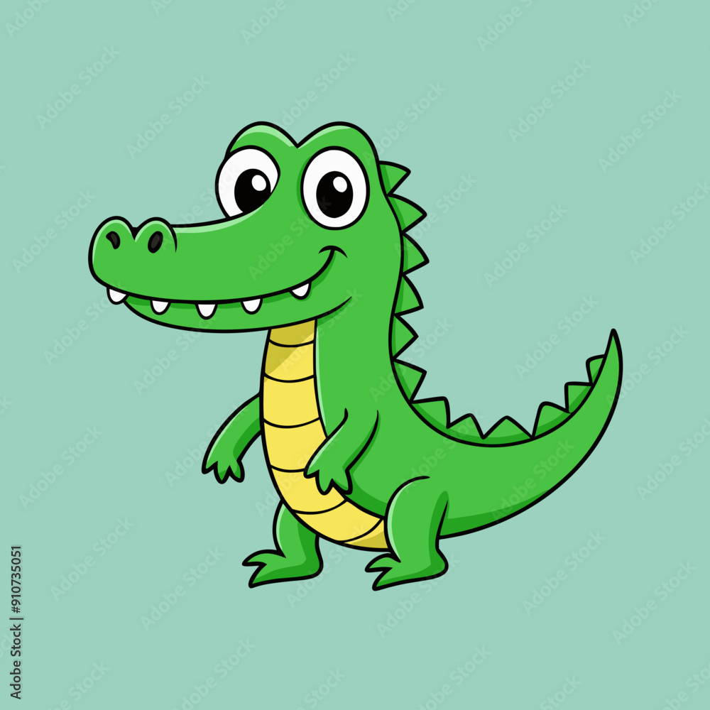 Crocodile cartoon colour vector illustration design Crocodile cartoon colour vector illustration design