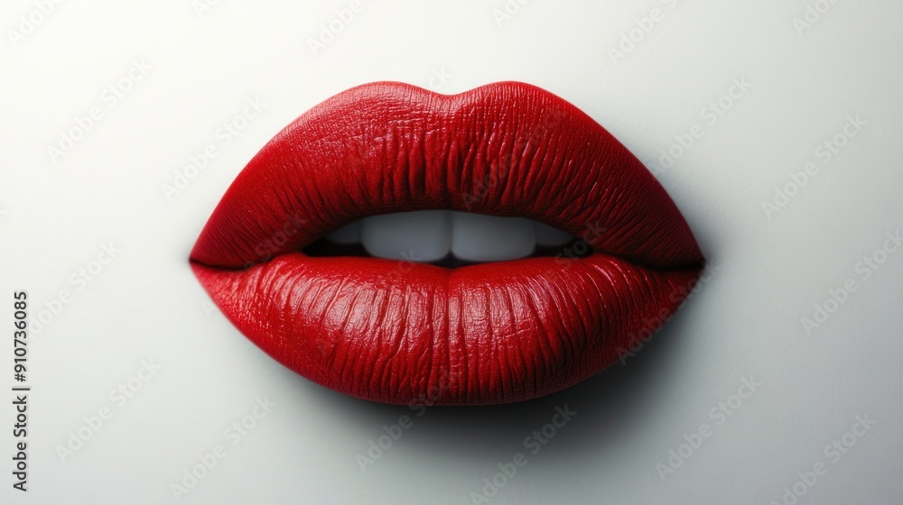 Obraz premium Close-up of Red Lips