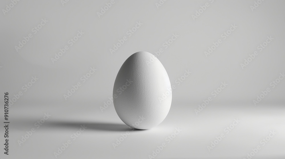 Single White Egg on Light Background Minimalist Food Photography Simple Composition Protein Source Cooking Ingredient Pure Clean Aesthetic Single White Egg on Light Background Minimalist Food Photography Simple Composition Protein Source Cooking Ingredient Pure Clean Aesthetic