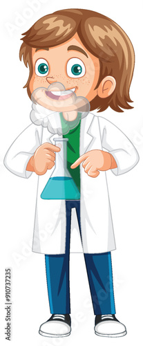 Young Scientist with Beaker