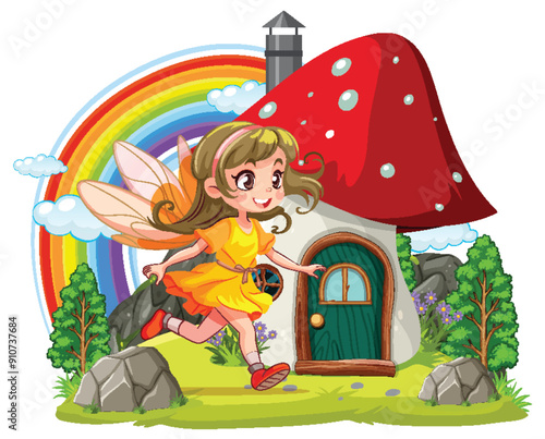 Fairy by Mushroom House
