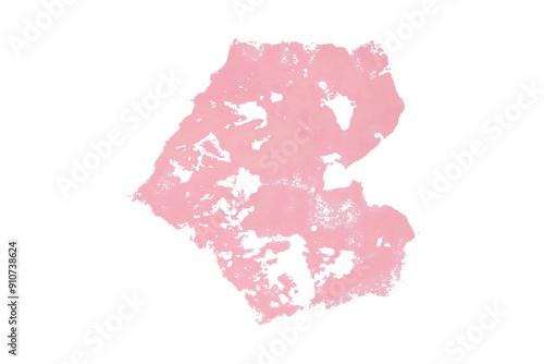 Pink watercolor background. Artistic hand paint. Isolated on transparent background. 