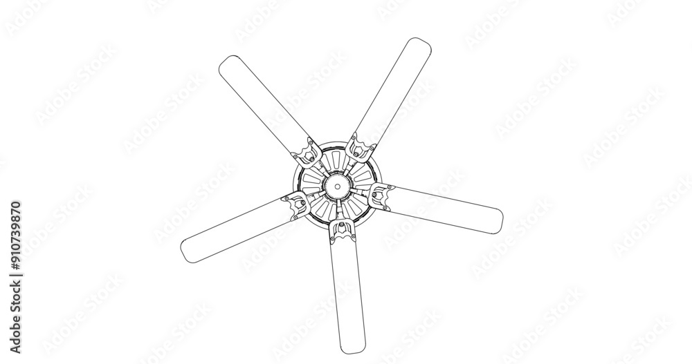 Ceiling fan illustration Ceiling fan illustration