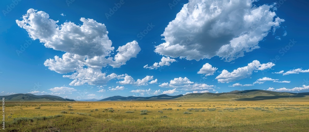 Majestic Puffy Clouds Creating Dramatic Shadows on Earth Majestic Puffy Clouds Creating Dramatic Shadows on Earth