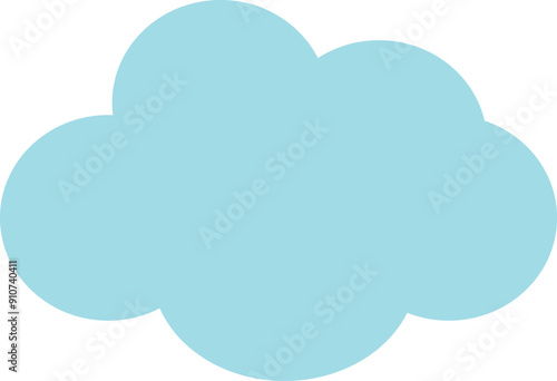 a round sky blue cloud