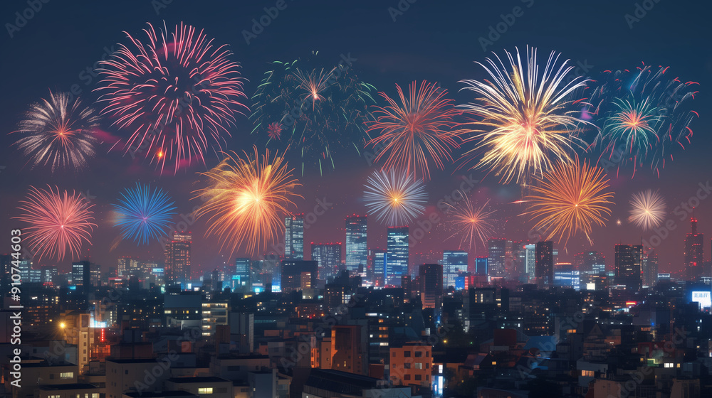 Obraz premium 夏の花火大会