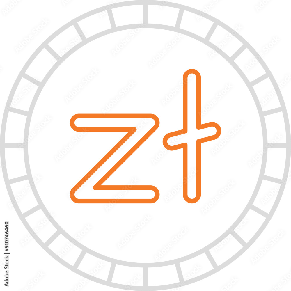 Zloty Currency Symbol Icon for Polish Financial and Economic Transactions Zloty Currency Symbol Icon for Polish Financial and Economic Transactions