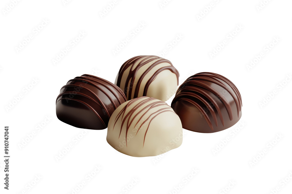 Assorted gourmet chocolates on a plain background, showcasing various flavors and delicate designs, perfect for dessert and confectionery themes. Assorted gourmet chocolates on a plain background, showcasing various flavors and delicate designs, perfect for dessert and confectionery themes.