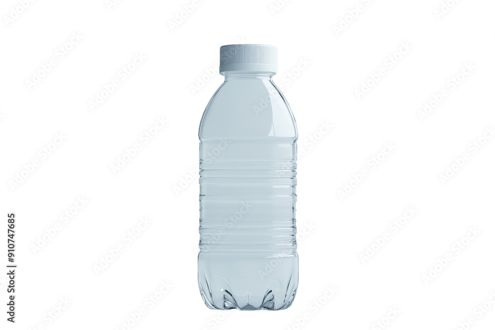 Clear plastic water bottle on a transparent background. Ideal for hydration and promoting clean water consumption. Eco-friendly message emphasized. Clear plastic water bottle on a transparent background. Ideal for hydration and promoting clean water consumption. Eco-friendly message emphasized.