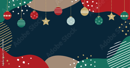 シンプルでポップなクリスマスイメージのフレーム