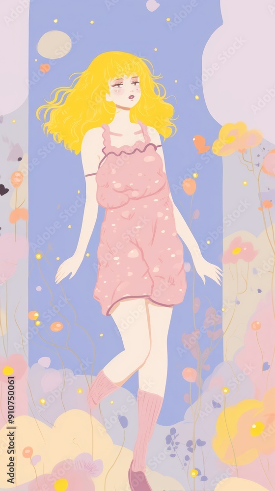 Cute anime stationary art painting graphics. Cute anime stationary art painting graphics.