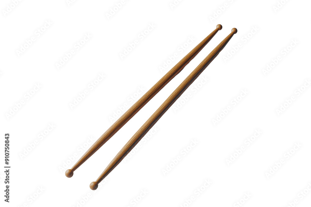 Two wooden drumsticks isolated on a transparent background. Perfect for musicians, drummers, and music enthusiasts. High-quality stock photo. Two wooden drumsticks isolated on a transparent background. Perfect for musicians, drummers, and music enthusiasts. High-quality stock photo.