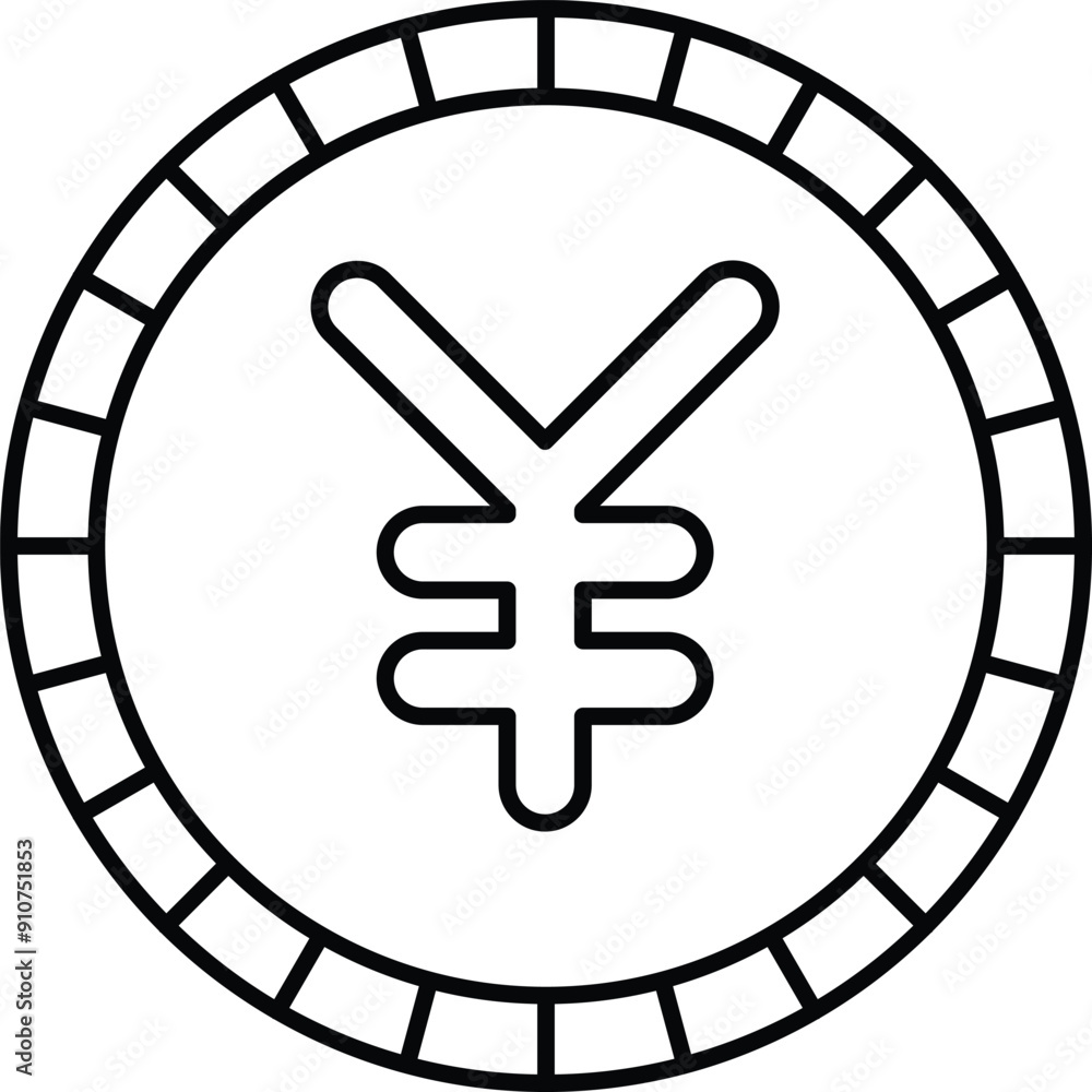 Yuan Currency Symbol Icon for Financial and Economic Applications Yuan Currency Symbol Icon for Financial and Economic Applications