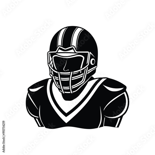 American football player helmet silhouette

