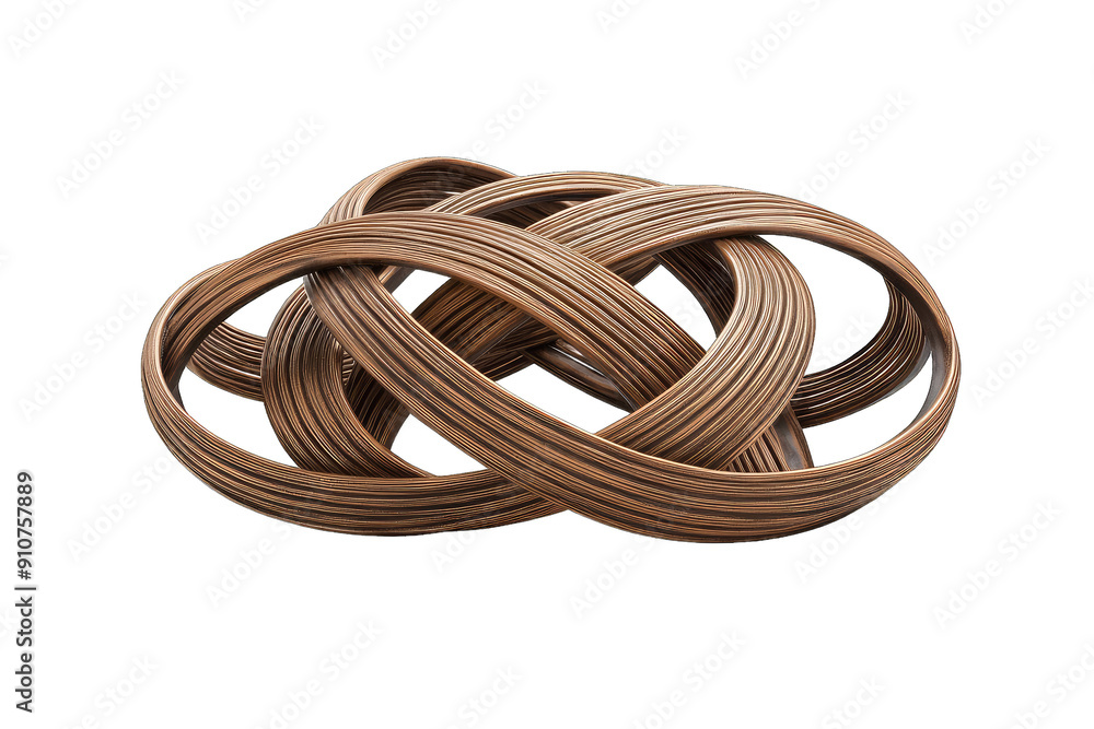Artistic arrangement of intertwined wire, showcasing flexibility and texture, ideal for creative projects and industrial themes. Artistic arrangement of intertwined wire, showcasing flexibility and texture, ideal for creative projects and industrial themes.