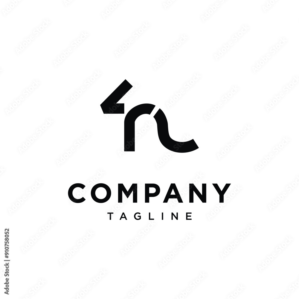 Letter N kangaroo logo icon vector Letter N kangaroo logo icon vector
