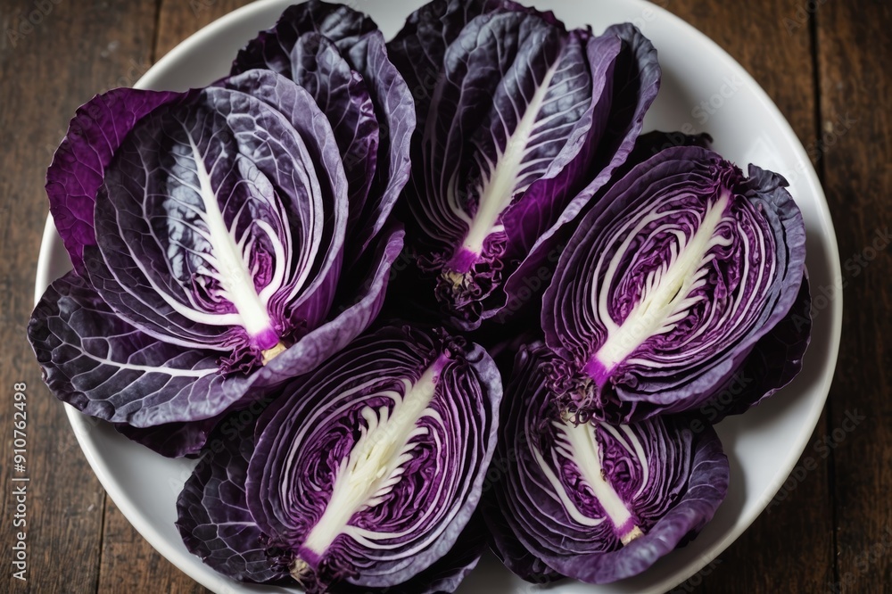 Fototapeta premium Quick Pickled Purple Cabbage