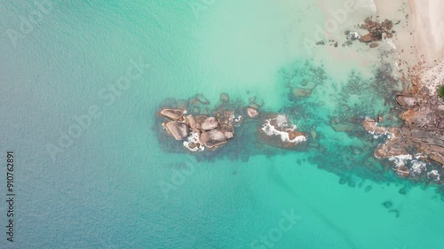 Big island Ilha Grande Abraao beach in Angra dos Reis, Rio de Janeiro, Brazil 